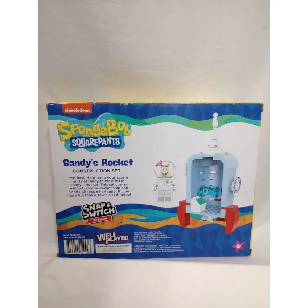 New Nickelodeon‎ SpongeBob SquarePants Sandy's Rocket Building Set *MIB* 95 pcs.